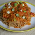 vegetarische Linsenbolognese mit Spaghetti