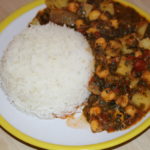 Kichererbsen-Kartoffel- Eintopf mit Reis